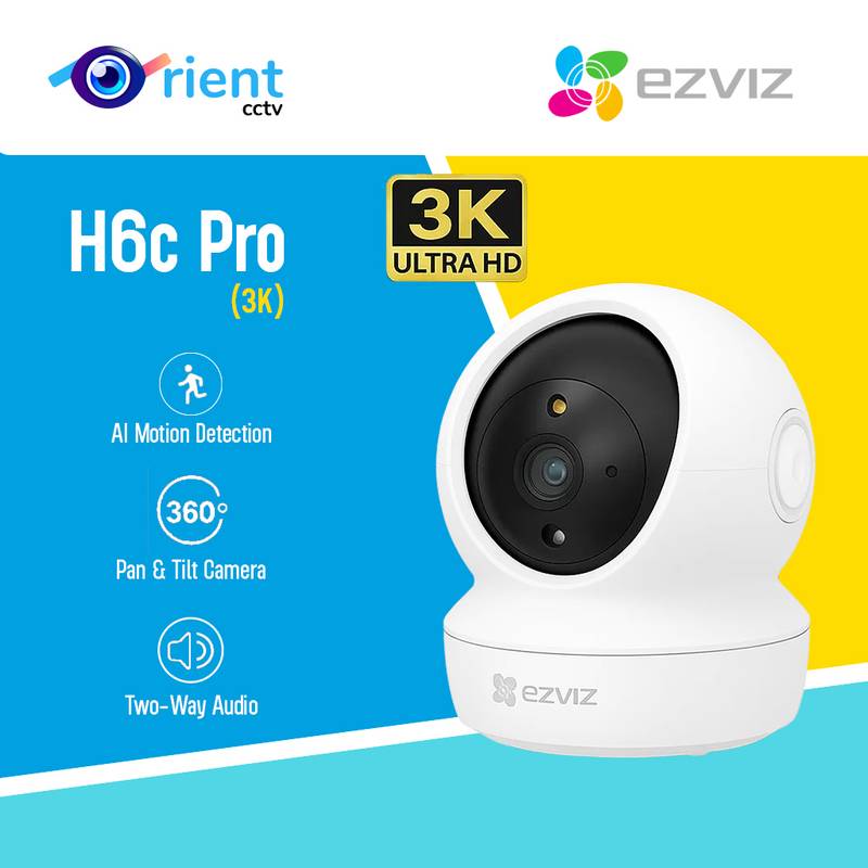12 EZVIZ H6c Pro 3K Smart Wi-Fi Camera – 3K Resolution, Pan & Tilt, Auto-Tracking, Color Night Vision | Indoor CCTV for Home - Image 1