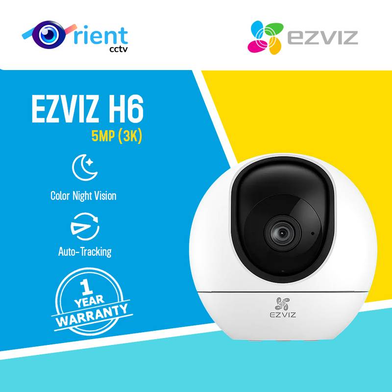 11 EZVIZ H6 5MP 3K Smart Home Security Wi-Fi Camera, 360° Pan/Tilt Indoor IP Camera - Image 1