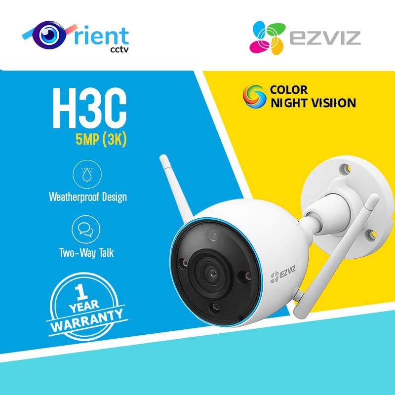 10 EZVIZ H3c 5MP (3K) Outdoor Wi-Fi Camera – Color Night Vision | Smart Security Camera for Home & Office (Wireless) - Image 1