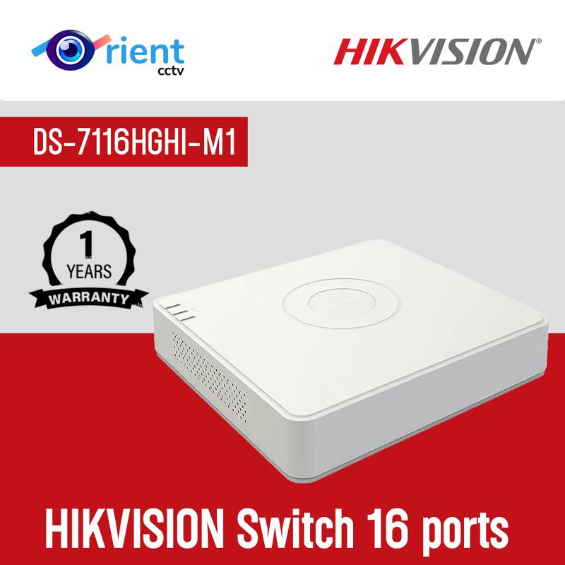 18 Hikvision DS-7116HGHI-M1 16-Channel 1080N Mini 1U H.265 DVR - Image 1