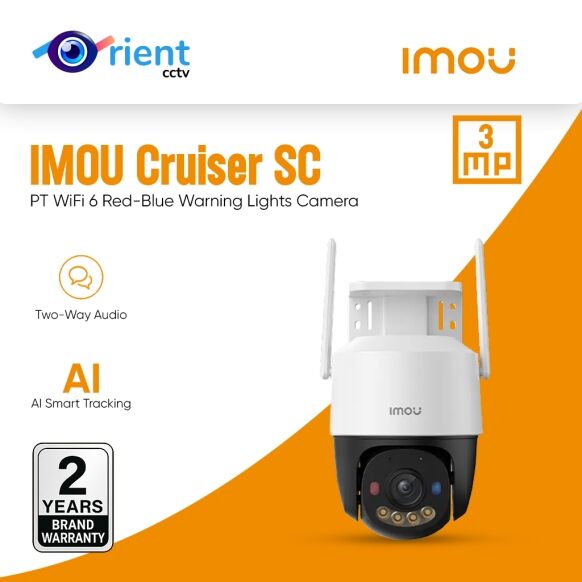 IMOU Cruiser SC 3MP PT Camera WiFi 6 Red-Blue Warning Lights Smart Color Night Vision Smart Tracking Outdoor Security Camera - Image 1