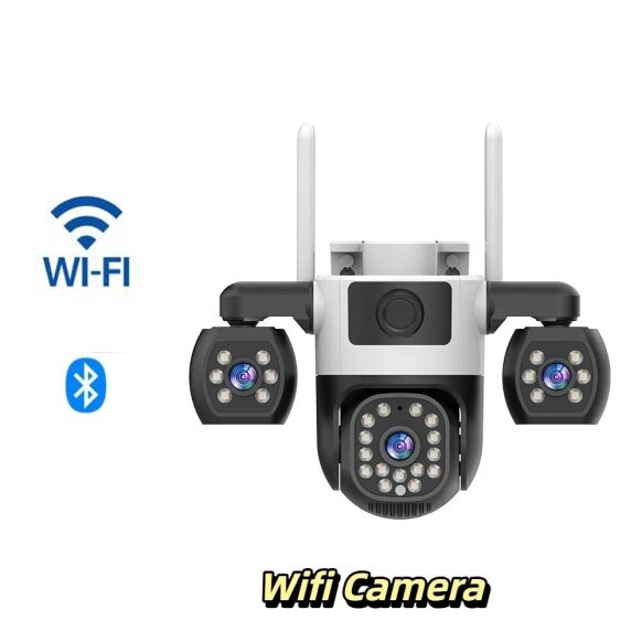 Triple Lens WIFI Camera V380 Pro Three Lens  Outdoor CCTV Auto Tracking  9MP(3+3+3)  WIRELESS IP Camera D900 - Image 1