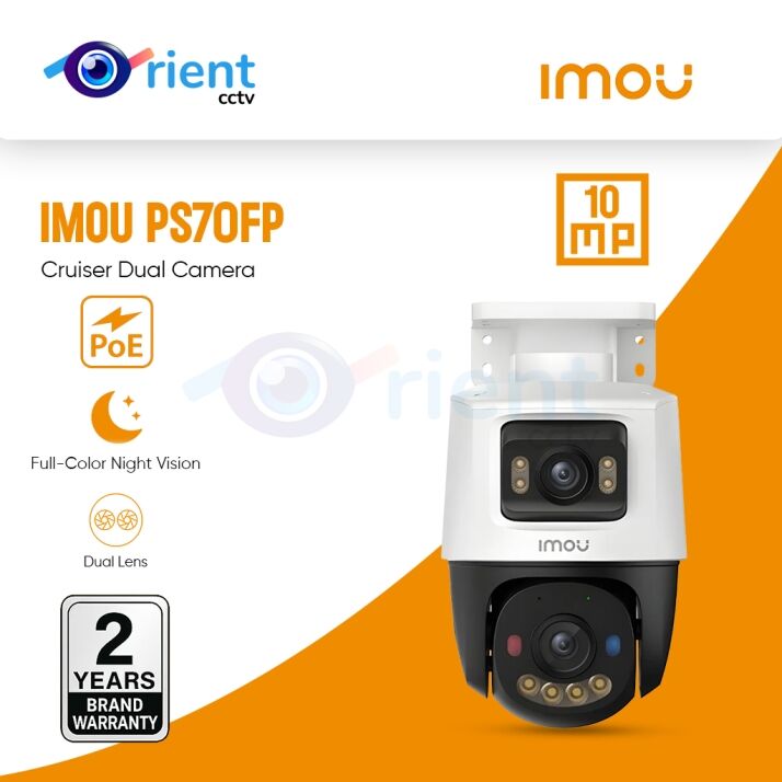 IMOU PS70FP-10M0 Cruiser Dual 10MP (5MP+5MP) PoE PT Camera – Dual Lens, AI Tracking & Full-Color Night Vision