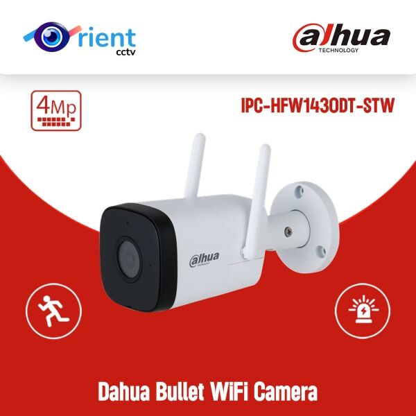 Dahua IPC-HFW1430DT-STW 4MP IR30M IP67 built-in MIC & SPK Bullet WiFi Camera - Image 1