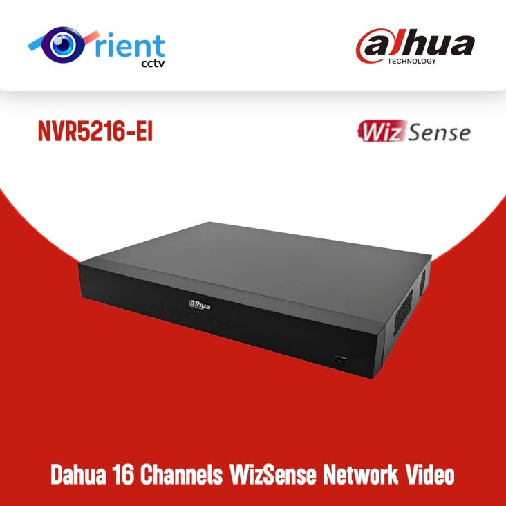 Original Dahua 16CH NVR NVR5216-EI 16 Channels WizSense Network Video Recorder P2P H.265 without POE Port P2P Face Detection - Image 1
