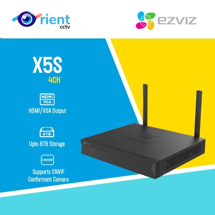 EZVIZ WiFi NVR Recorder For IP Wireless Cameras CS-X5S-4P 4CH 5MP 3K - Image 1