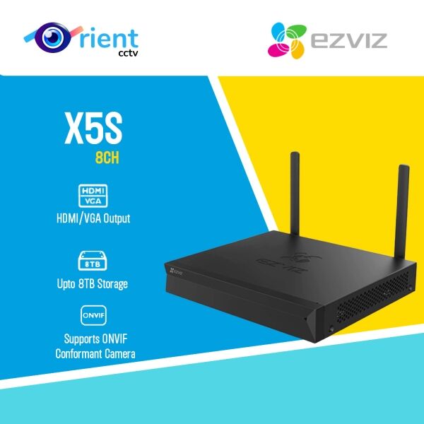 EZVIZ WiFi NVR Recorder For IP Wireless Cameras CS-X5S-8w 8 CH 5MP 3K - Image 1