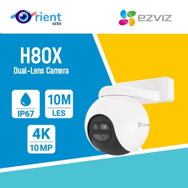 EZVIZ 4K Dual-Lens 8MP+2MP Outdoor Camera, Security Camera Wireless with 30m Colour Night Vision, AI Person/Vehicle Detection, Auto-Tracking, Active Defense, H80x - Image 1
