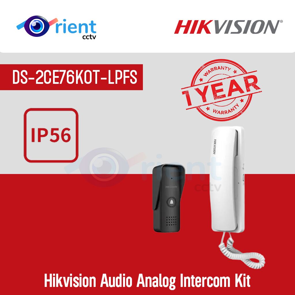 HIKVISION DS-KIS103 Audio Analog Intercom Kit - Image 1