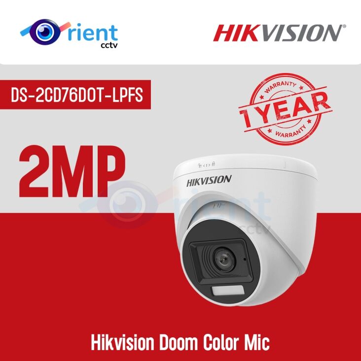 Hikvision DS-2CD76D0T-LPFS Doom 2MP Color Mic - Image 1