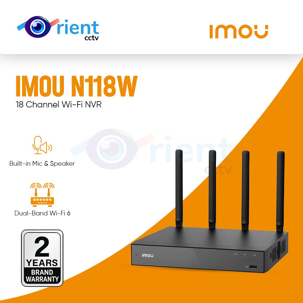 IMOU N118W 18 Channel  Wi-Fi NVR  Built-in Mic & Speaker Dual-Band Wi-Fi 6 - Image 1