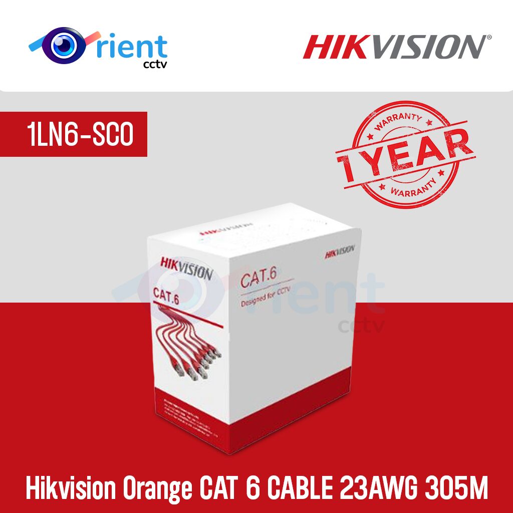 HIK VISION 1LN6-SCO Orange CAT 6 CABLE 23AWG 305M HIK VISION 1LN6-SCO Orange CAT 6 CABLE 23AWG 305M - Image 1