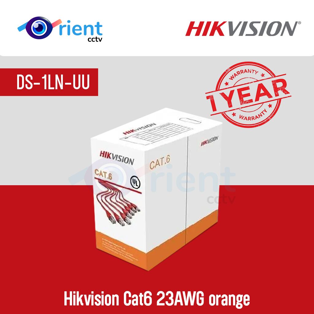 Hikvision DS-1LN-UU Cat6 23AWG orange Hikvision DS-1LN-UU Cat6 23AWG orange - Image 1