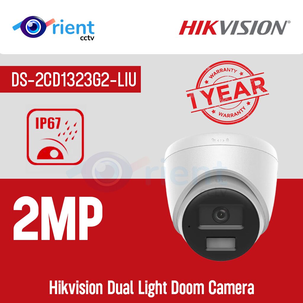 Hikvision DS-2CD1323G2-LIU 2MP Dual Light Doom Camera Hikvision DS-2CD1323G2-LIU 2MP Dual Light Doom Camera - Image 1