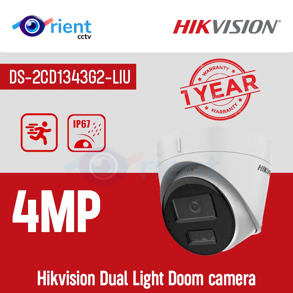 Hikvision DS-2CD1343G2-LIU 4MP Dual Light Doom camera Hikvision DS-2CD1343G2-LIU 4MP Dual Light Doom camera - Image 1