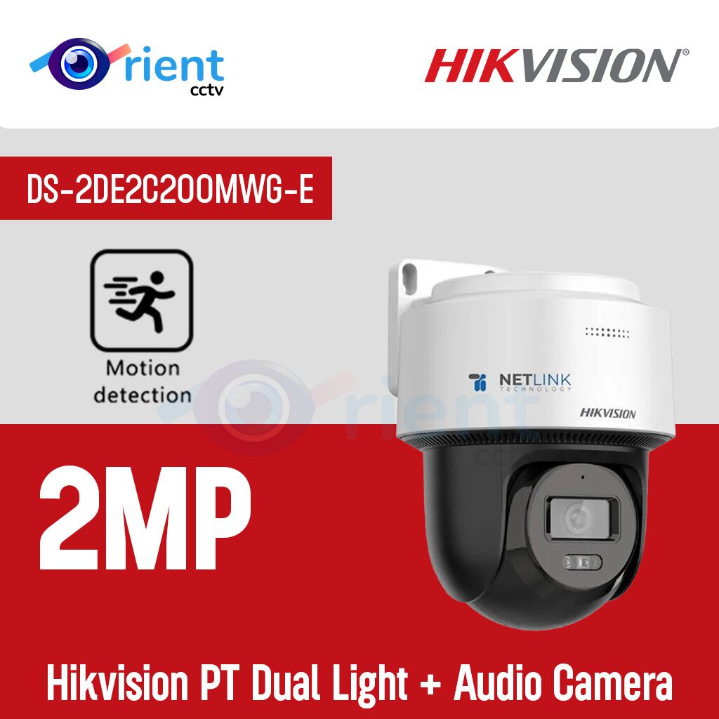 Hikvision DS-2DE2C200MWG-E 2MP PT Dual Light + Audio Camera Hikvision DS-2DE2C200MWG-E 2MP PT Dual Light + Audio Camera - Image 1