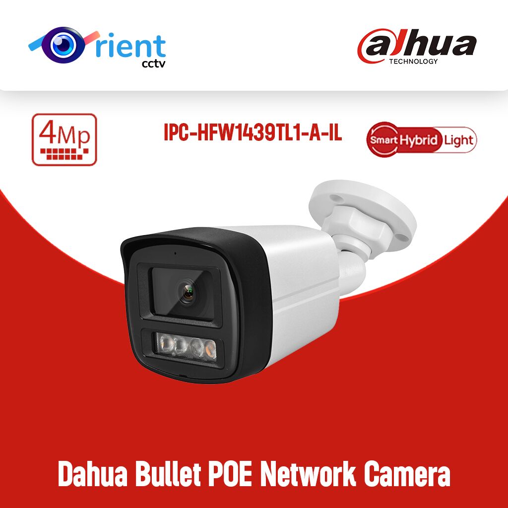 39 Dahua Original IPC-HFW1439TL1-A-IL 4MP Entry Smart Dual Light Fixed-focal Bullet POE Network Camera Human Detection Built in Mic - Image 1
