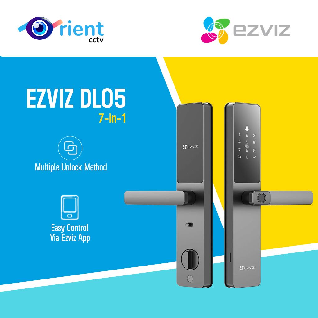 19 EZVIZ Smart Lock, 7-in-1 Keyless Entry Door Lock, with Fingerprint Access – Secure Keyless Entry, Multiple Unlock Options (DL05-Grey) - Image 1