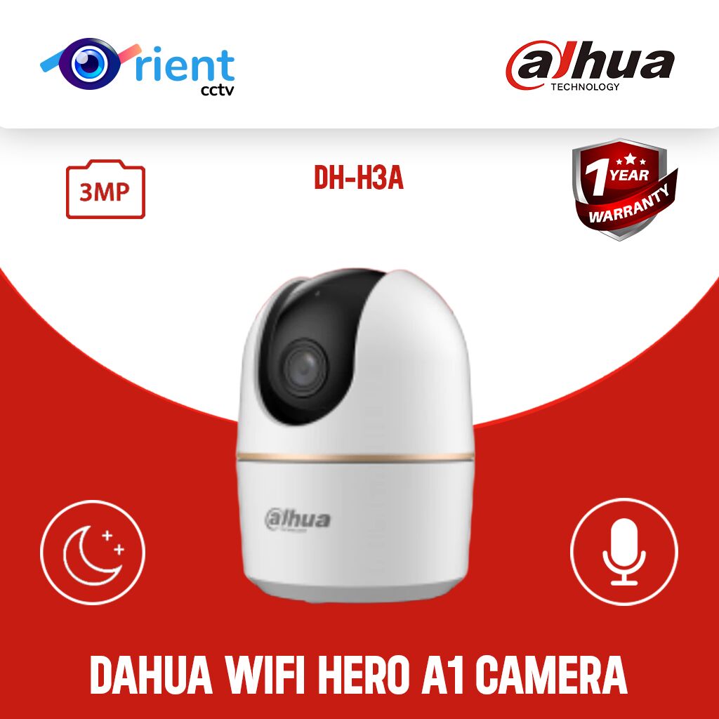 43 DAHUA WIFI HERO A1 CAMERA H3A 3MP Indoor Baby Monitor Fixed-focal Wi-Fi Pan & Tilt Network Wireless Camera - Image 1