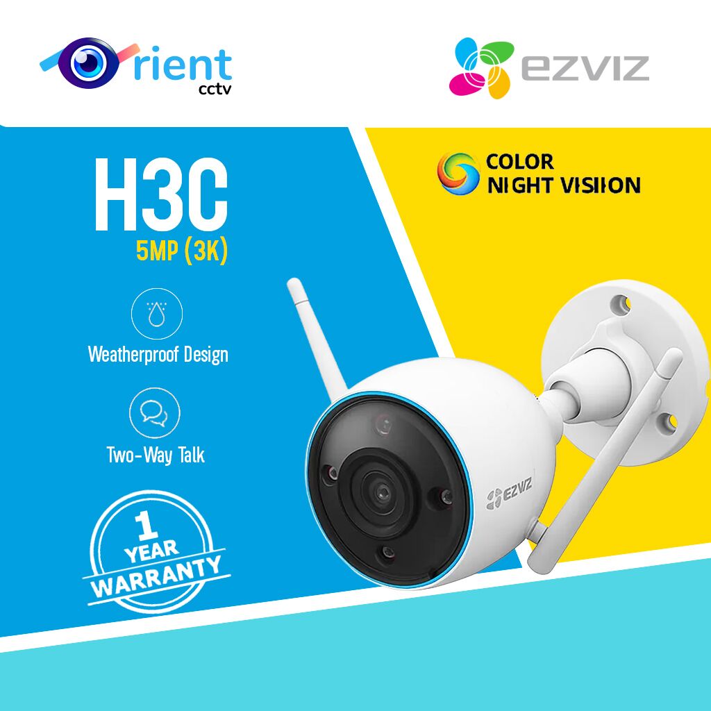 10 EZVIZ H3c 5MP (3K) Outdoor Wi-Fi Camera – Color Night Vision | Smart Security Camera for Home & Office (Wireless) - Image 1