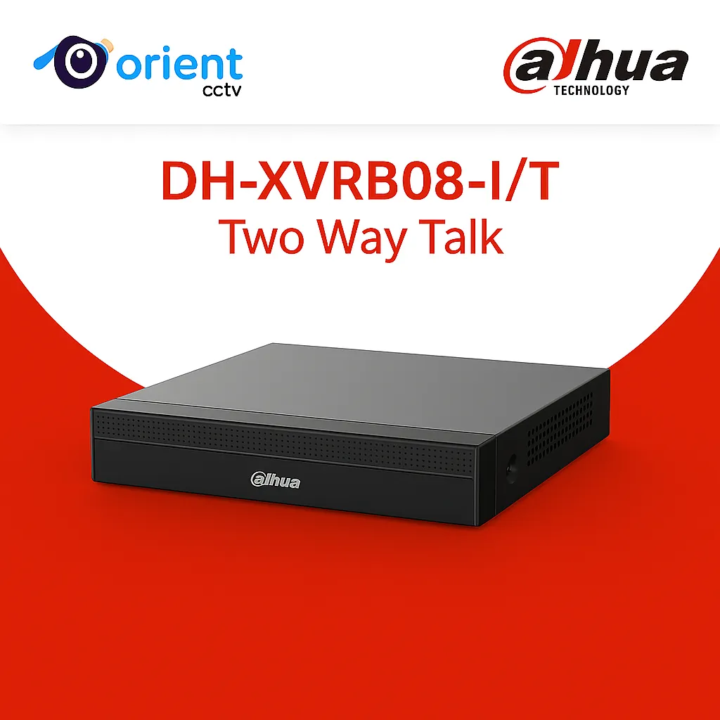 Dahua_DH-XVRB08-I-T_Two_Way_Talk Dahua XVR1B08-I/T 8 Channel Two Way Talk 1080p H.265+ WizSense Digital Video Recorder (DVR) - Image 1