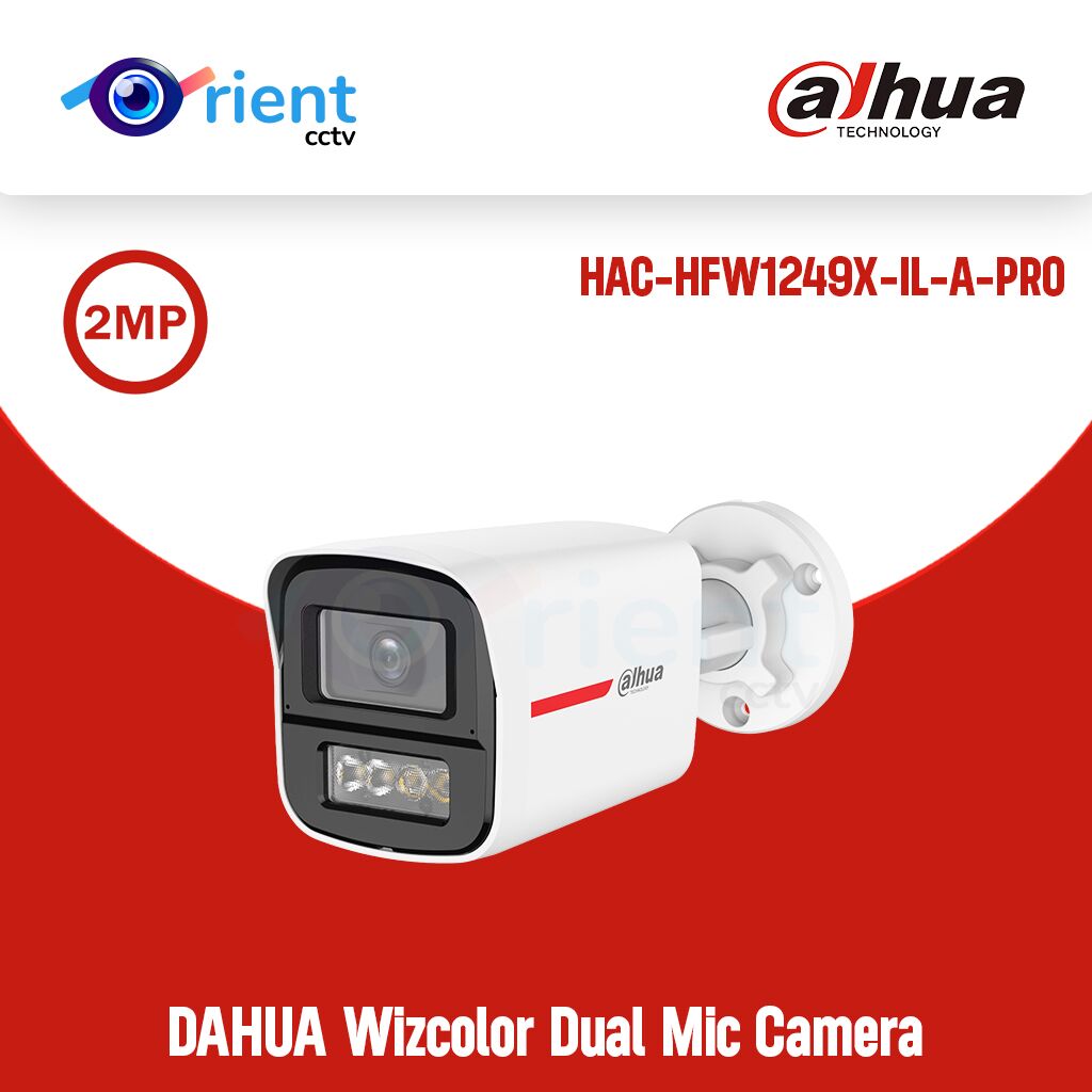 DAHUA HAC-HFW1249X-IL-A-PRO 2mp Wizcolor Dual Mic Camera DAHUA HAC-HFW1249X-IL-A-PRO 2mp Wizcolor Dual Mic Camera