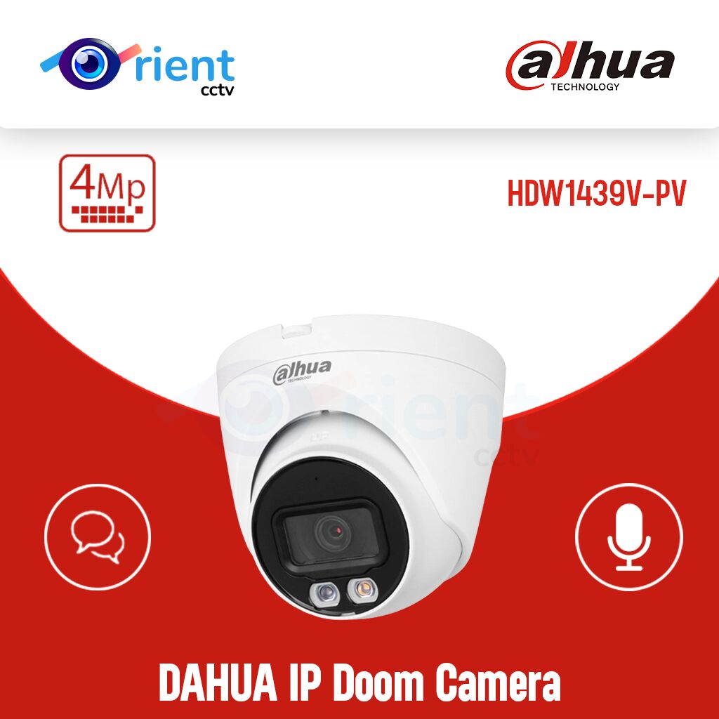 Dahua HDW1439V-PV 4MP Two Way Talk IP Doom Camera Dahua HDW1439V-PV 4MP Two Way Talk IP Doom Camera - Image 1