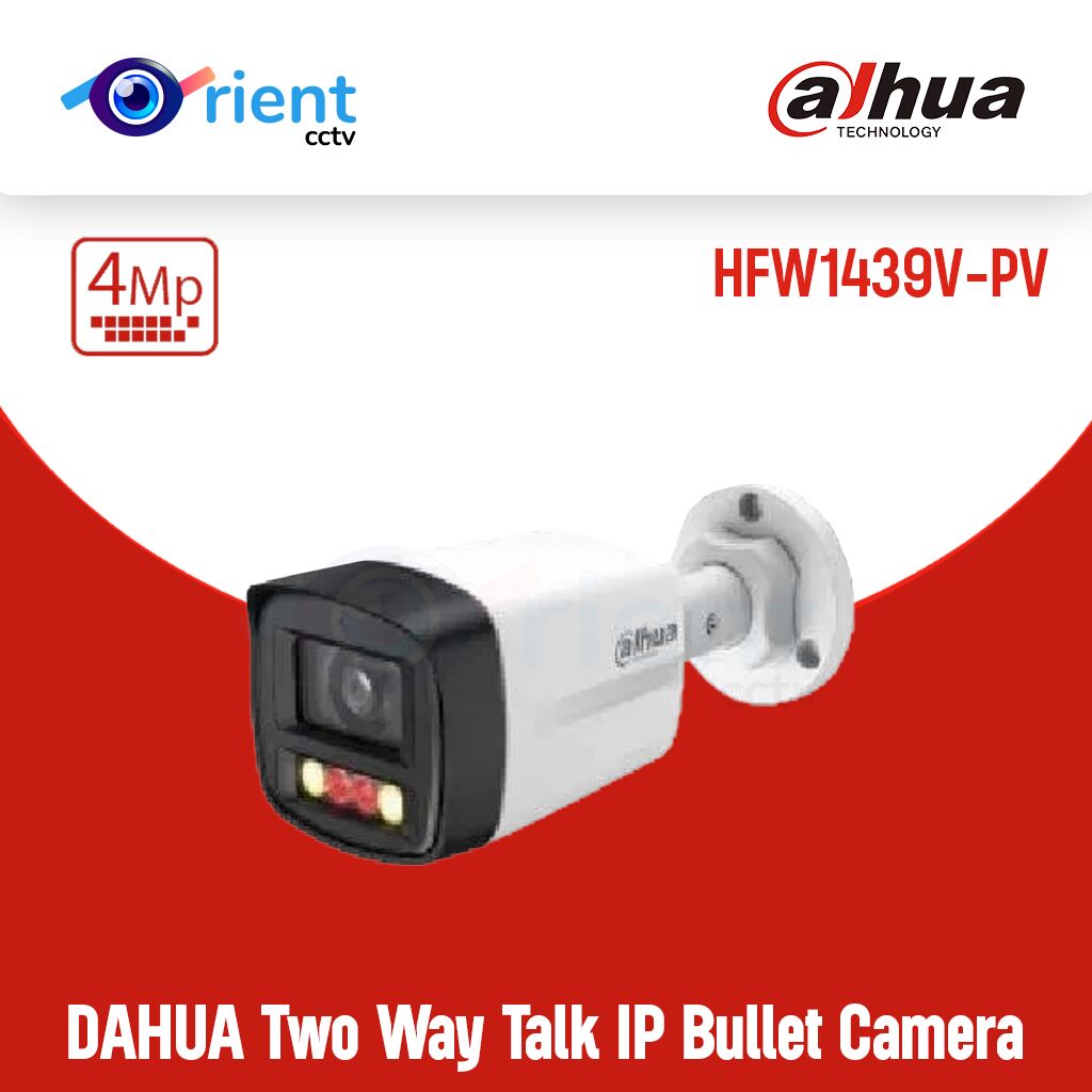 Dahua HFW1439V-PV 4MP Two Way Talk IP Bullet Camera Dahua HFW1439V-PV 4MP Two Way Talk IP Bullet Camera - Image 1
