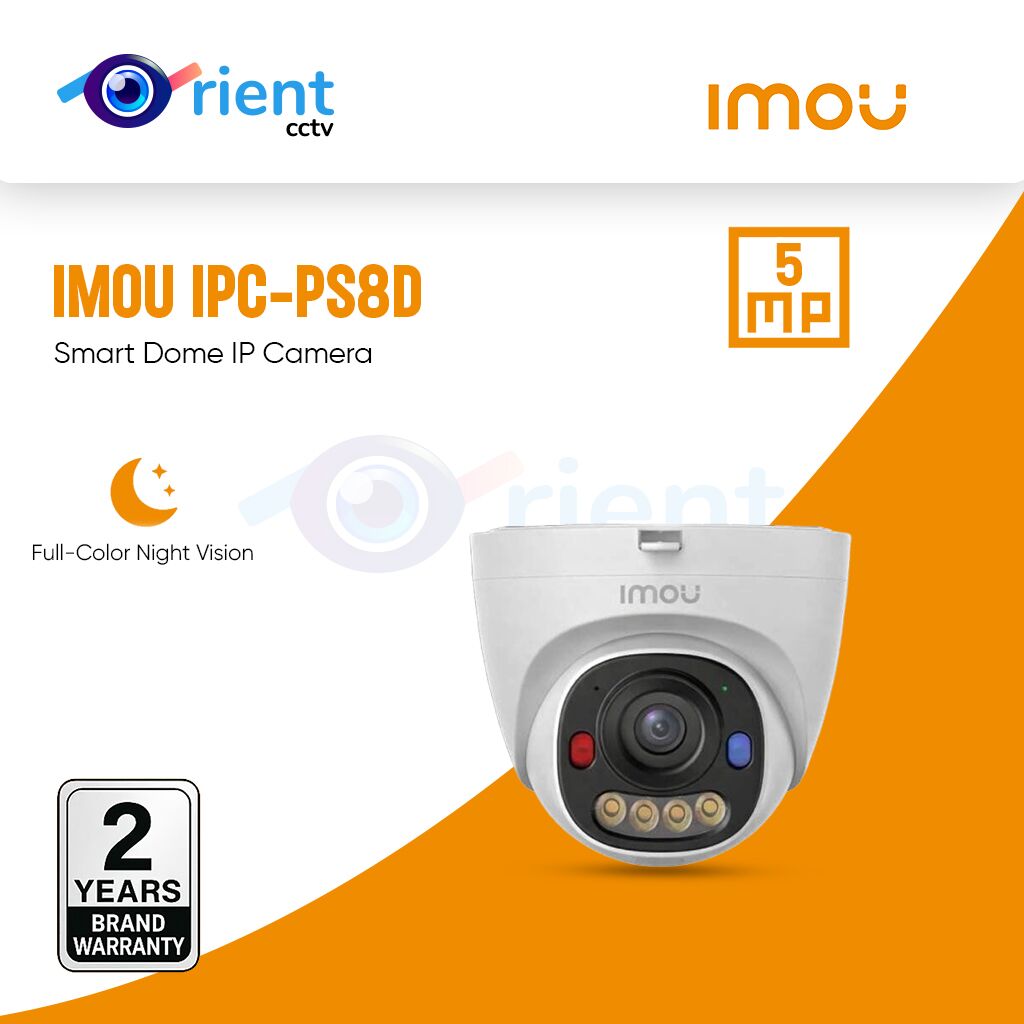 IMOU IPC-PS8D-5V0 5MP PoE Smart Dome IP Camera with Color Night Vision IMOU IPC-PS8D-5V0 5MP PoE Smart Dome IP Camera with Color Night Vision