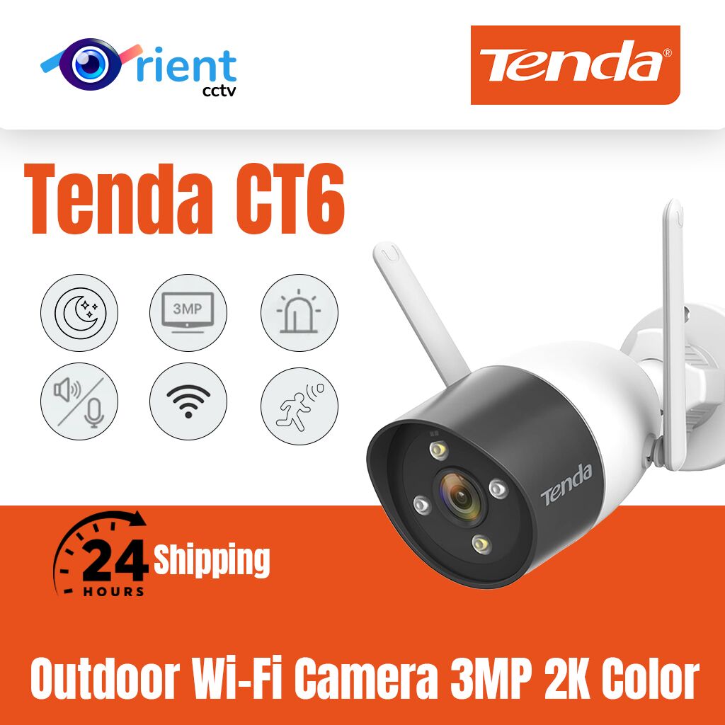 3 Tenda CT6 Outdoor Wi-Fi Camera 3MP 2K Color View Two Wat Talk Human Detection - Image 1