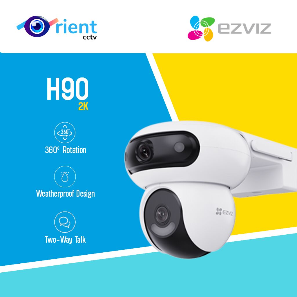 8 EZVIZ Dual Lens Camera H90 Dual Rotations 2K Pan & Tilt 4mp Outdoor Wi-Fi Camera - Image 1