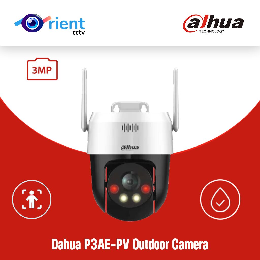 52 Outdoor Camera Dahua P3AE-PV 3MP Wireless Network AI Human Detection 360° Rotation PT Camera - Image 1