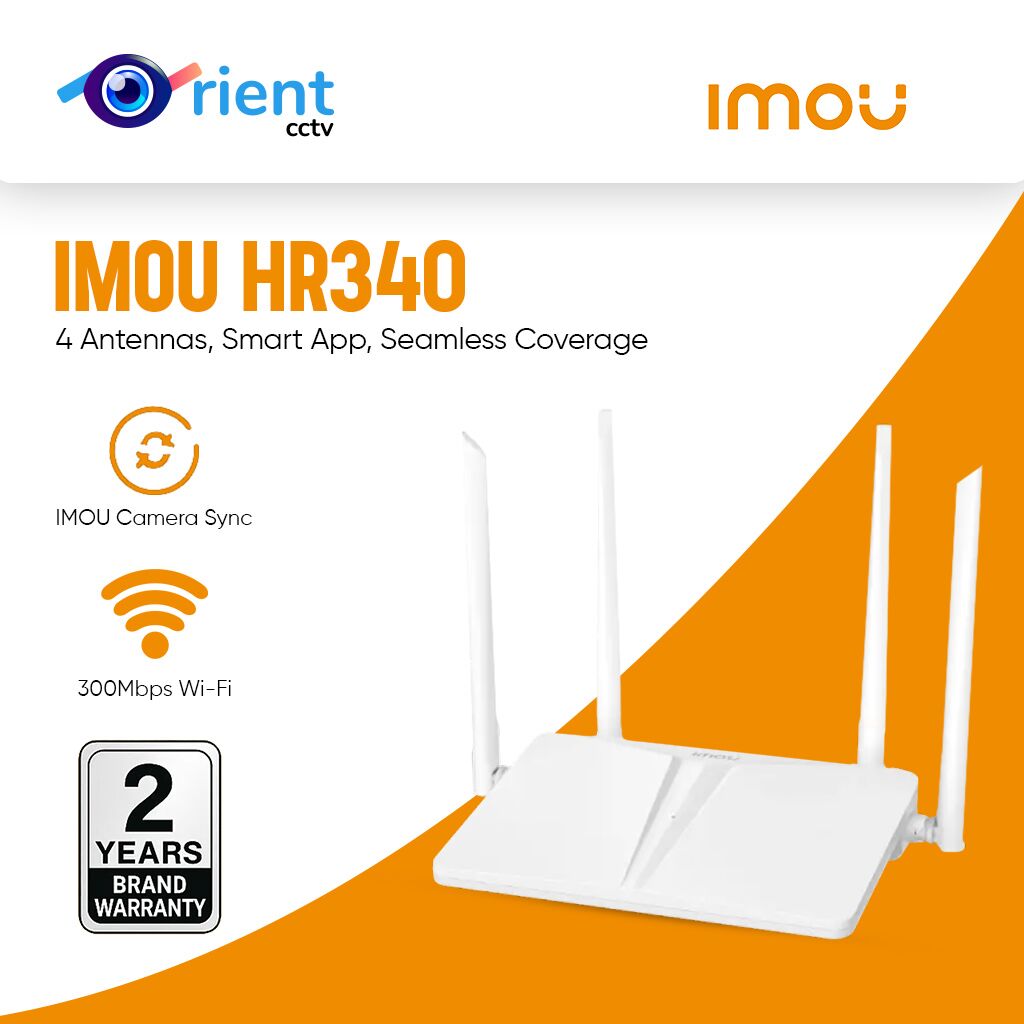 22 IMOU HR340 300 Mbps Wi-Fi Router – 4 Antennas, Smart App, Seamless Coverage - Image 1