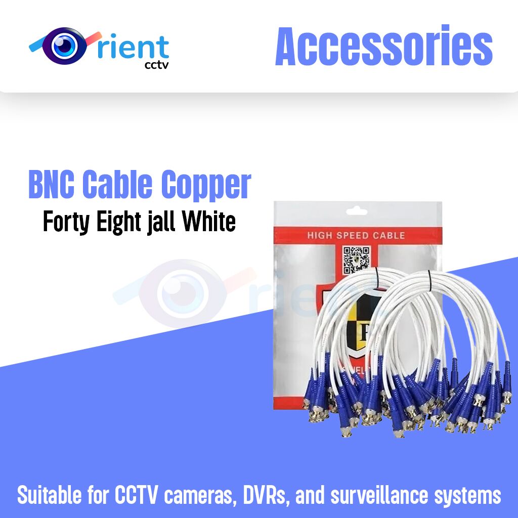 BNC Cable Copper Forty Eight jall White BNC Cable Copper Forty Eight jall White