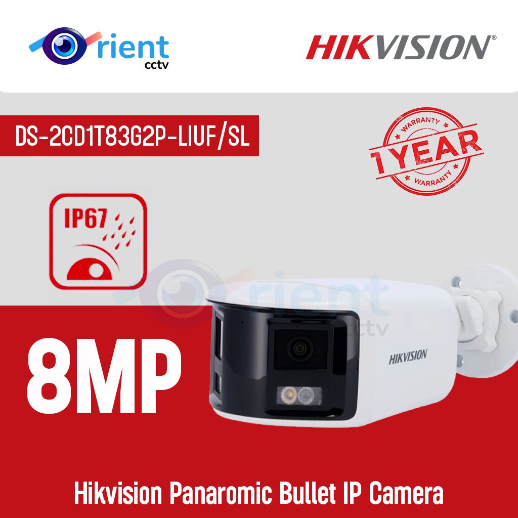 HIKVISION DS-2CD1T83G2P-LIUF SL 8MP Panaromic Bullet IP Camera HIKVISION DS-2CD1T83G2P-LIUF/SL 8MP Panaromic Bullet IP Camera - Image 1