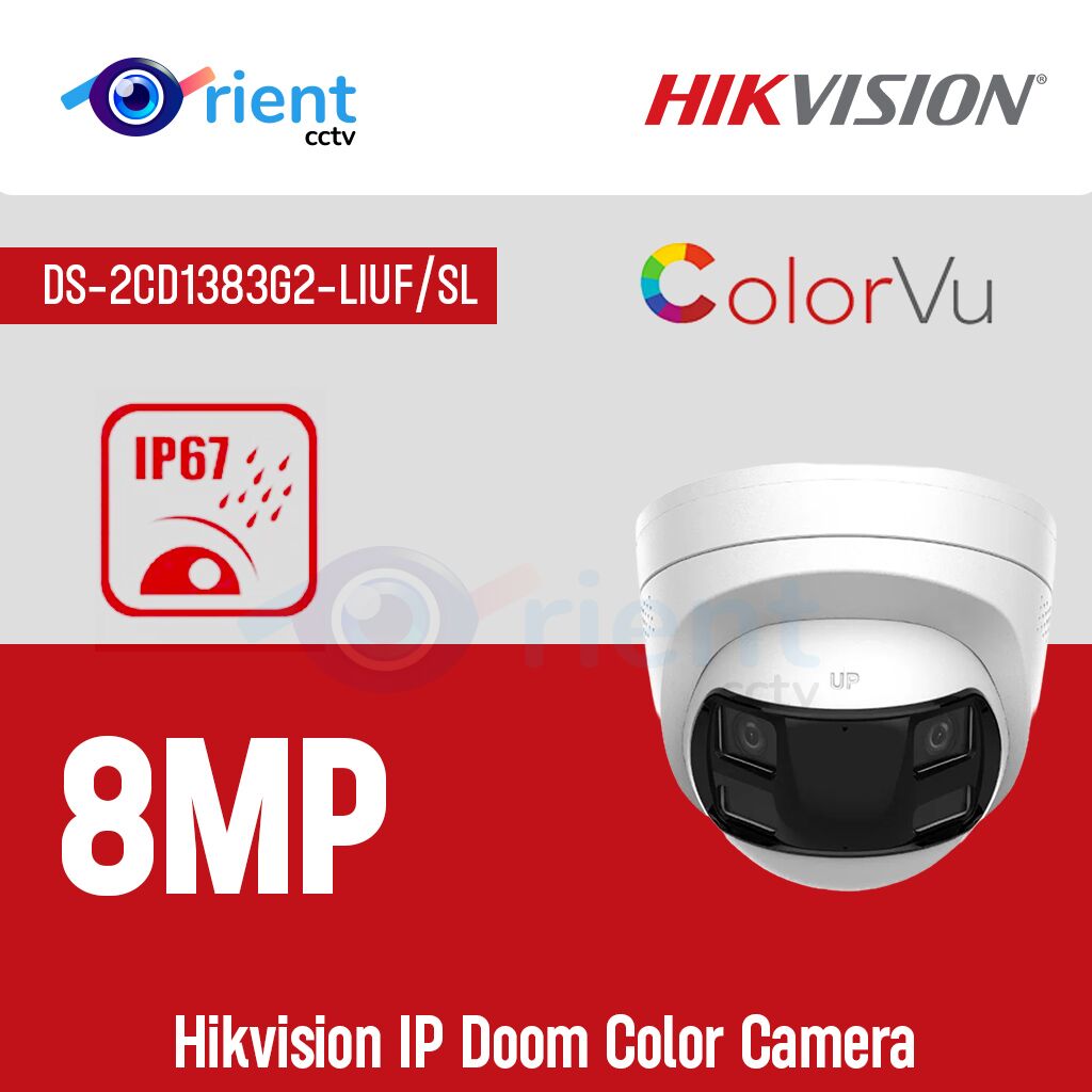 Hikvision DS-2CD1383G2-LIUF SL 8MP IP Doom Color Camera Hikvision DS-2CD1383G2-LIUF SL 8MP IP Doom Color Camera