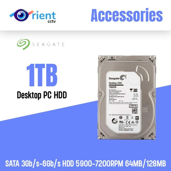 Seagate 1TB Desktop PC 3.5" Internal Mechanical Hard disk SATA 3Gb/s-6Gb/s HDD 5900-7200RPM 64MB/128MB Buffer(Used) - Image 1