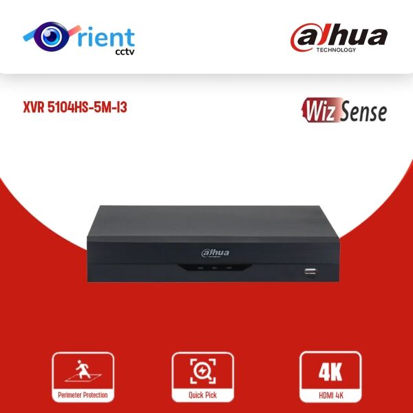 Dahua CCTV XVR 5104HS-5M-I3 4CH Penta-brid 5MP Compact 1U 1HDD WizSense Digital Video Recorder security system smart home - Image 1