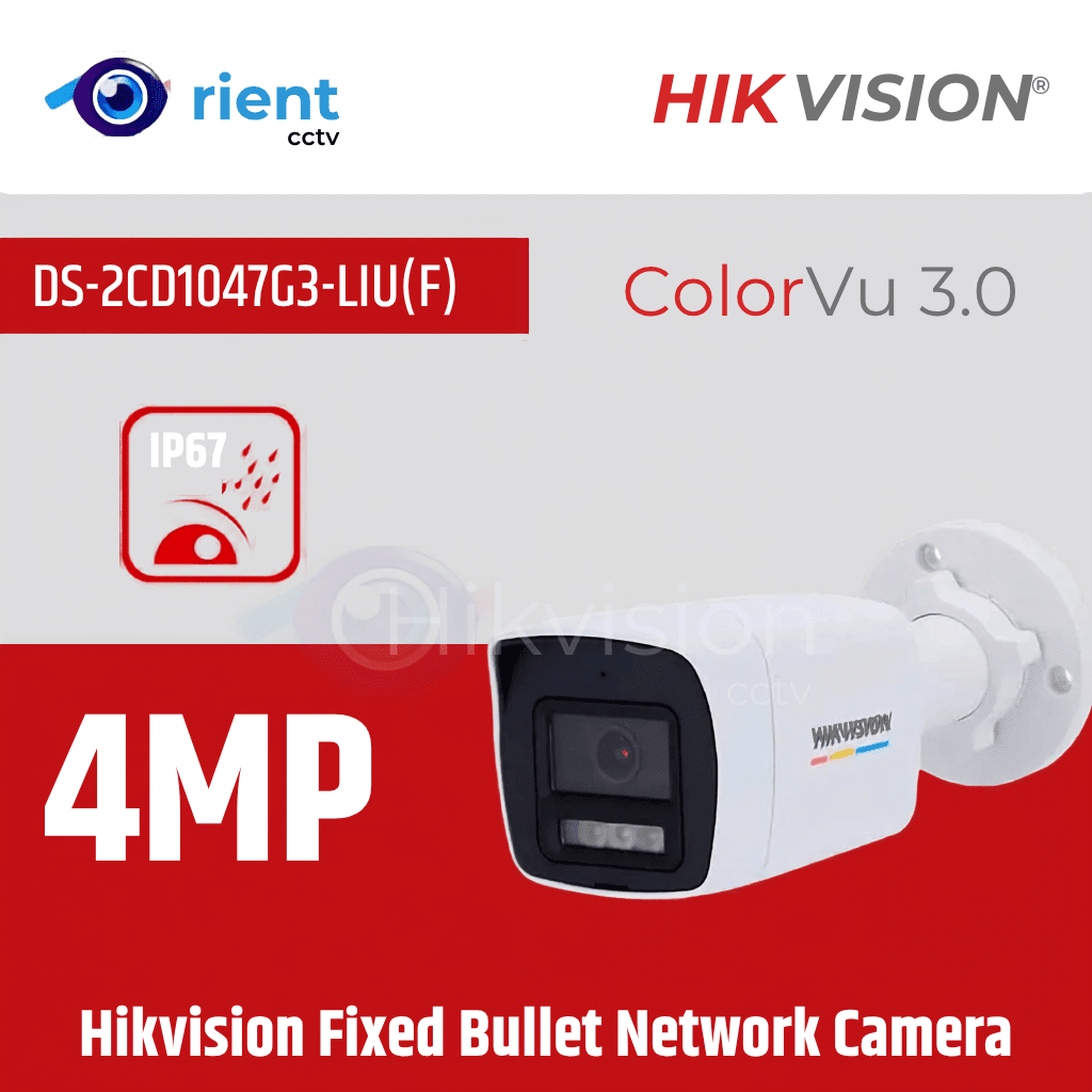 ds-2cd1047g3-liu(f) Hikvision DS-2CD1047G3-LIU(F) 4 MP ColorVu 3.0 Fixed Bullet Network Camera - Image 1