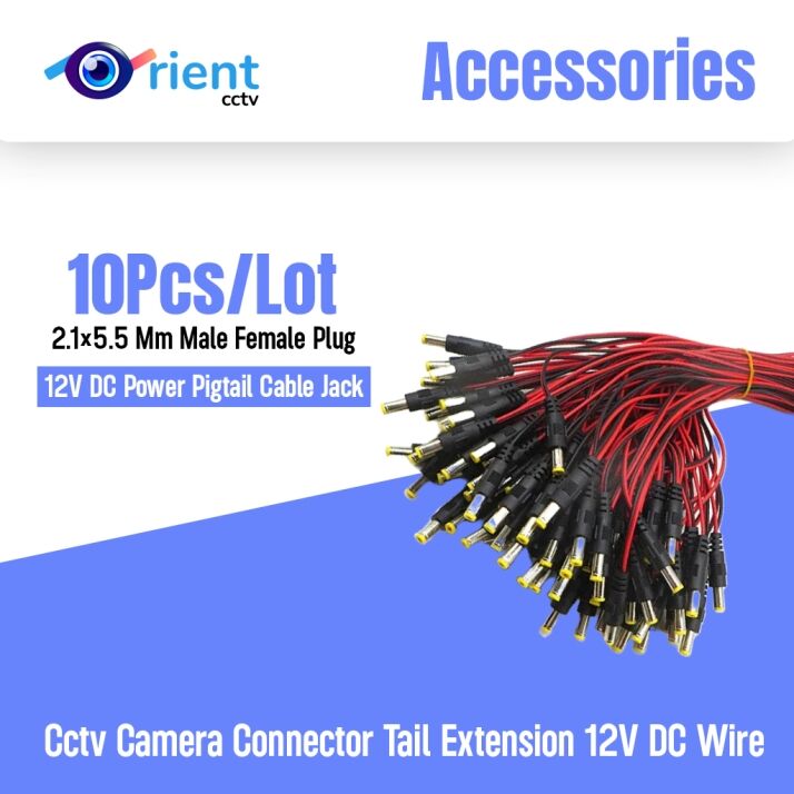 2 10pcs/Lot 2.1x5.5 Mm Male Female Plug 12V Dc Power Pigtail Cable Jack for Cctv Camera Connector Tail Extension 12V DC Wire - Image 1