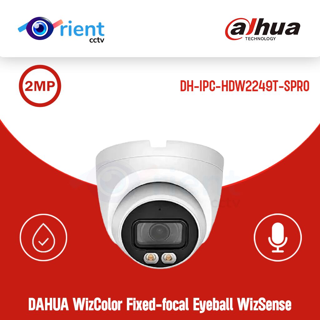 DH-IPC-HDW2249T-SPRO DAHUA 2MP WizColor Fixed-focal Eyeball WizSense - Image 1