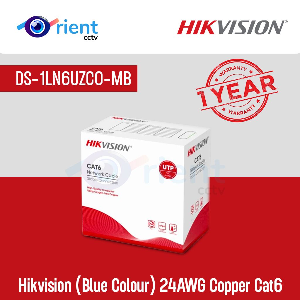 HIkvision DS-1LN6UZC0-MB (Blue Colour) 24AWG Copper Cat6 HIkvision DS-1LN6UZC0-MB (Blue Colour) 24AWG Copper Cat6 - Image 1