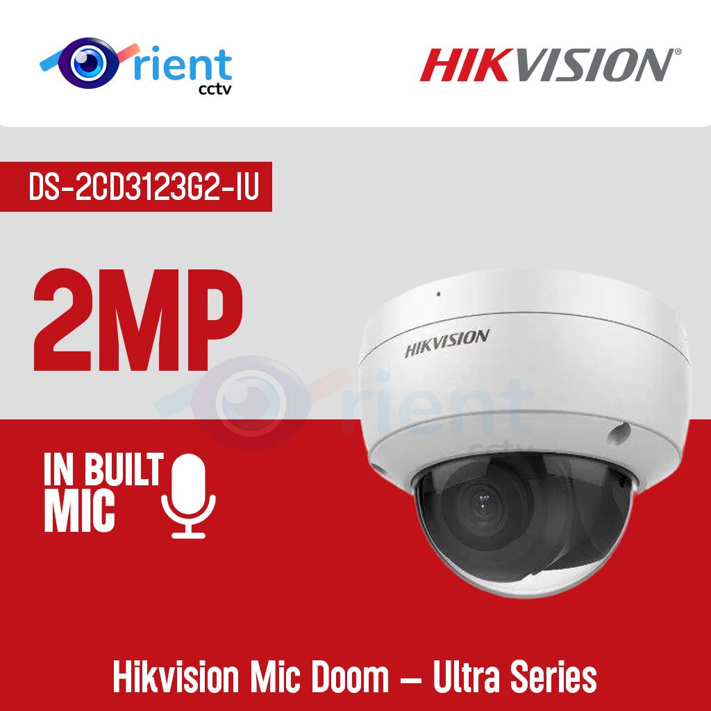 Hikvision DS-2CD3123G2-IU 2MP Mic Doom – Ultra Series Hikvision DS-2CD3123G2-IU 2MP Mic Doom – Ultra Series