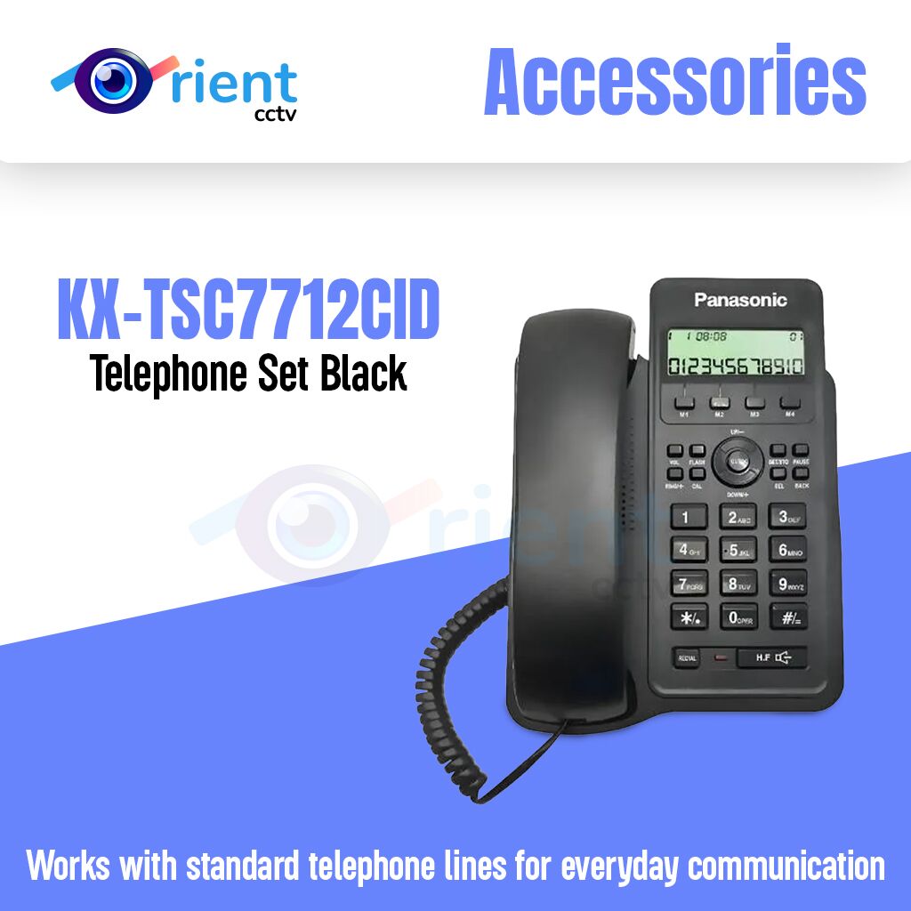 Telephone Set KX-TSC7712CID Black Telephone Set KX-TSC7712CID Black