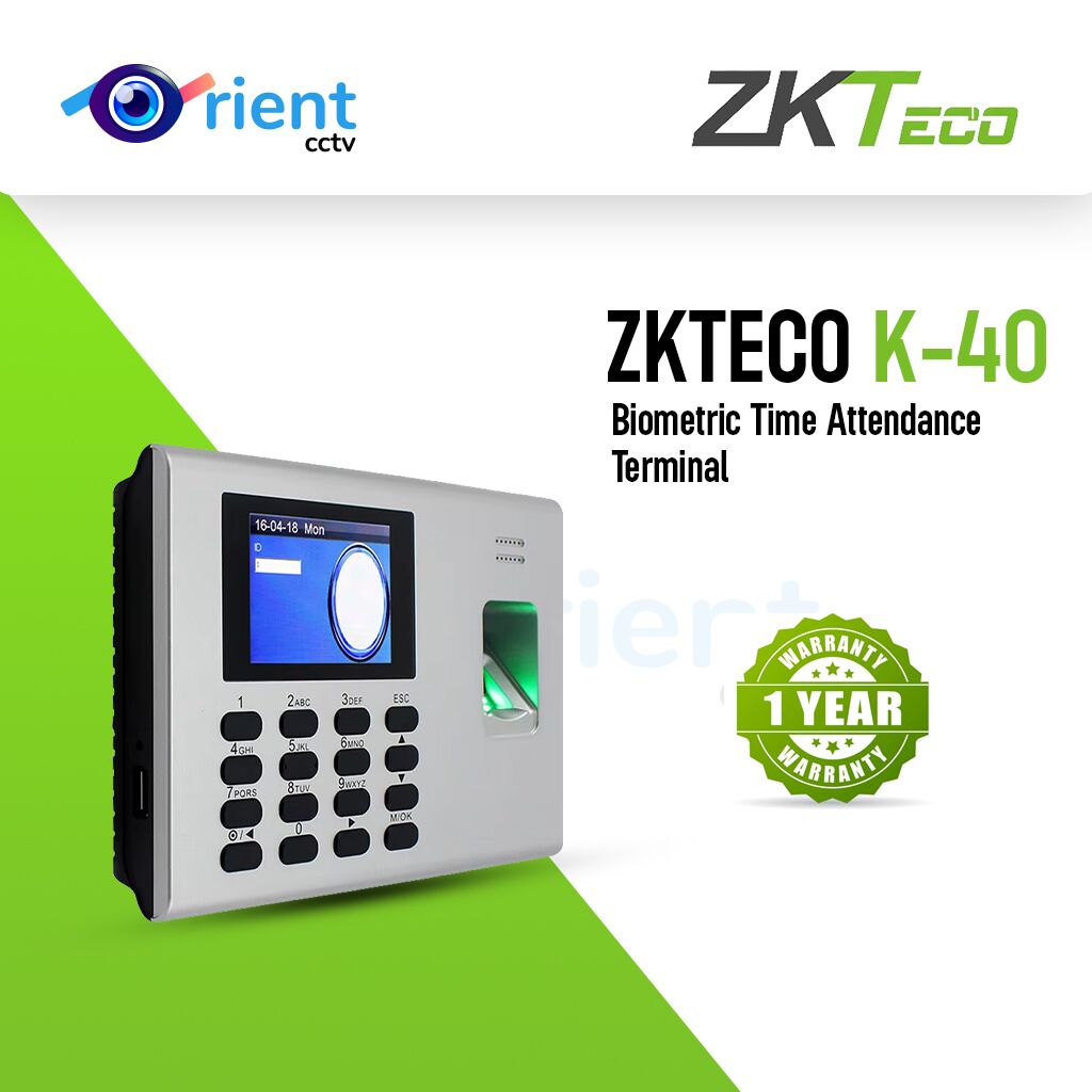 ZKTECO K-40 Biometric Time Attendance Terminal ZKTECO K-40 Biometric Time Attendance Terminal - Image 1