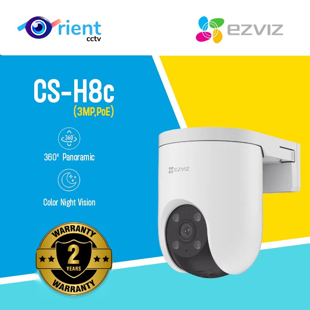 EZVIZ CS-H8c (3MP,PoE) CS-H8c-R200-1K3EKFL(4mm) IP PT Network Camera EZVIZ CS-H8c (3MP,PoE) CS-H8c-R200-1K3EKFL(4mm) IP PT Network Camera