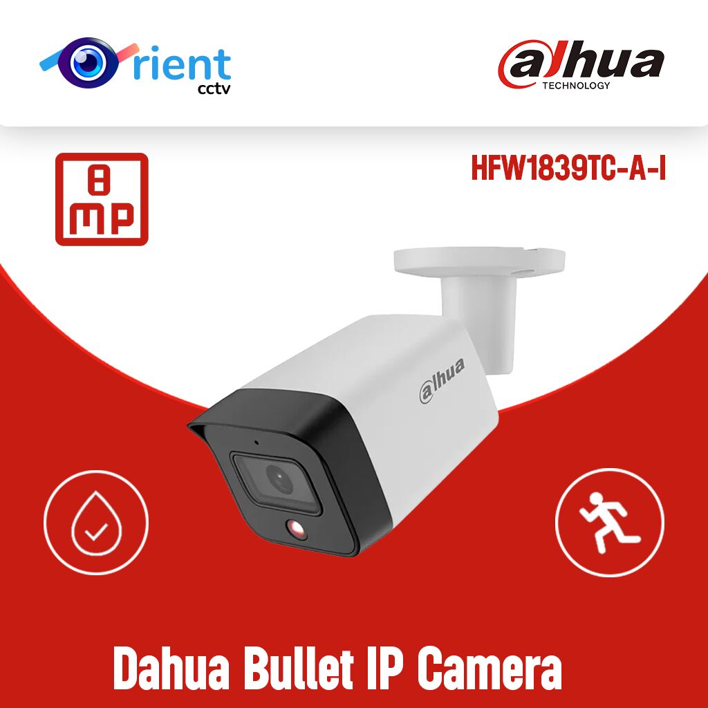 Dahua HFW1839TC-A-I Bullet IP Camera – 8MP AI-Powered Ultra HD Security with Color Night Vision & Weatherproof Design - Image 1