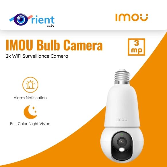 Bulb Camera IMOU 2C 3MP Indoor Wifi Security Camera Baby Monitor Color View AI Human Detection - Image 1