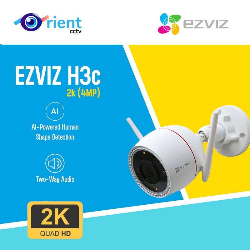 26 EZVIZ H3c 2K Plus 4MP Human Shape Detection Two Way Talk Wifi Smart AI Camera - Image 1