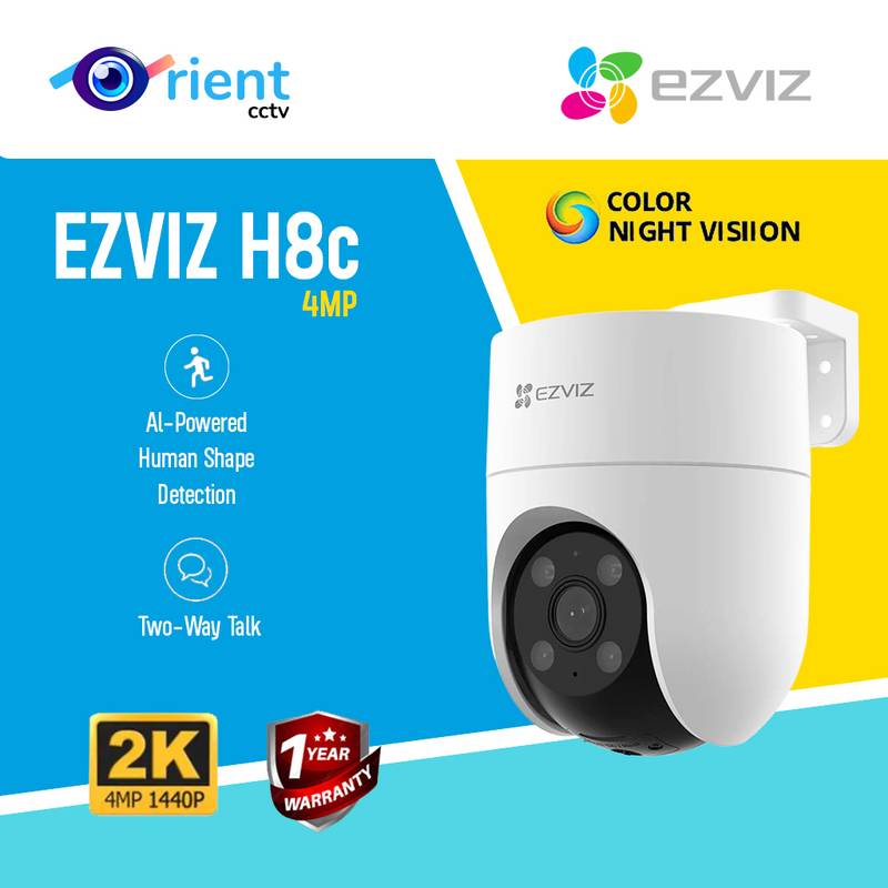 27 EZVIZ H8c 4MP Outdoor Camera AI Human Detection Two Way Tallk WIFI Color Camera - Image 1